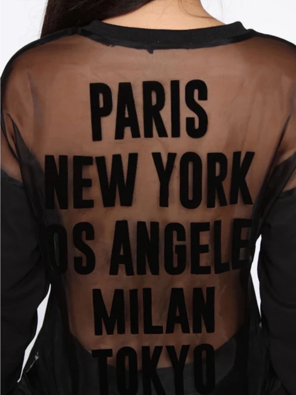 Fashion Nova Sheer Back Bucket List Sweatshirt